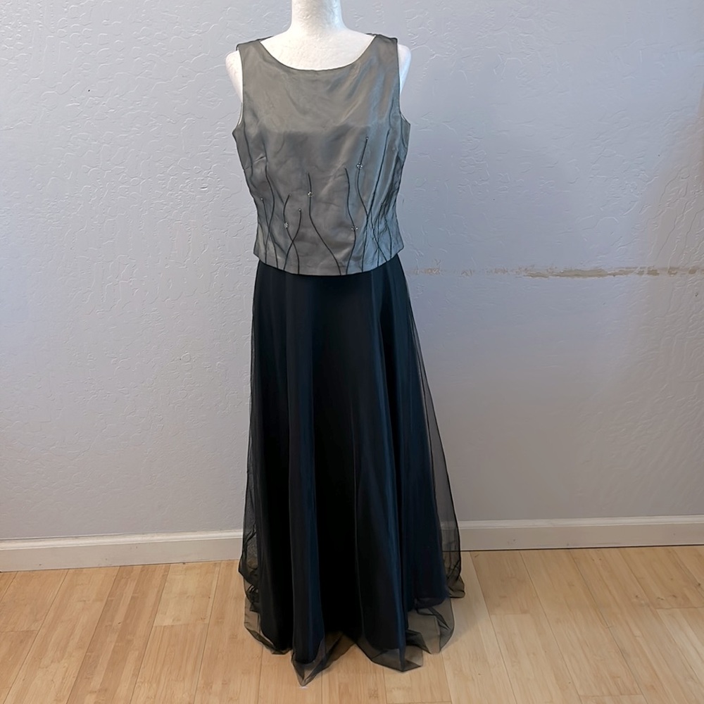 Adrianna by Rachel Kaye Lace Embroidered Beaded Maxi Dress